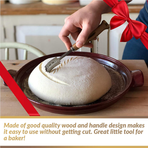 Bread Bosses Bread Bakers Lame Slashing Tool -Dough Making Slasher Tools Baking Sourdough Bread Starter Jar Scoring