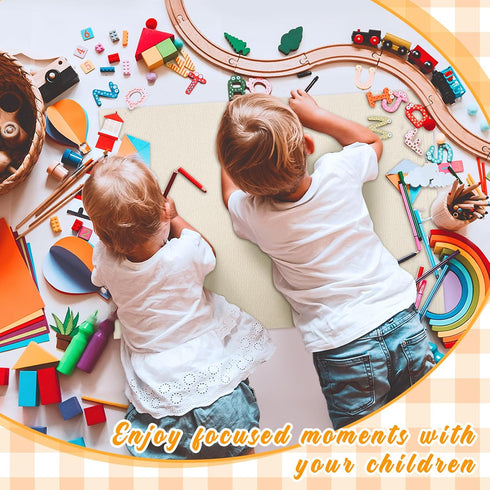 VitalCozy 6 (23.6 15.8 Inch) Pcs Montessori Mat Montessori Classroom Rug Materials Children Playing Mat Cotton Working