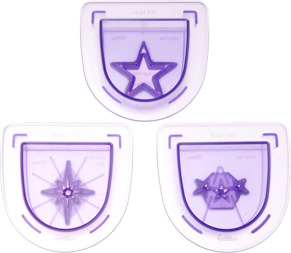 Wilton 3pc Stars Set Cutting Insert Layer, Purple