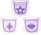 Wilton 3pc Stars Set Cutting Insert Layer, Purple