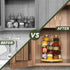 Lazy Susan Organizer, 10 Inch Non-Skid Bamboo Turntable for Spices and Kitchen Countertop Storage