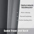 DUALIFE Solid Blackout Curtains for Bedroom, 72 Inches Long Room Darkening Grey Grommet Draperies for Living Room