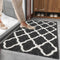 SHACOS Indoor Door Mat 24"x36" - Washable Non-Slip Entryway Rug, Dirt Trapper for Home, Garage, Kitchen, Laundry, Black