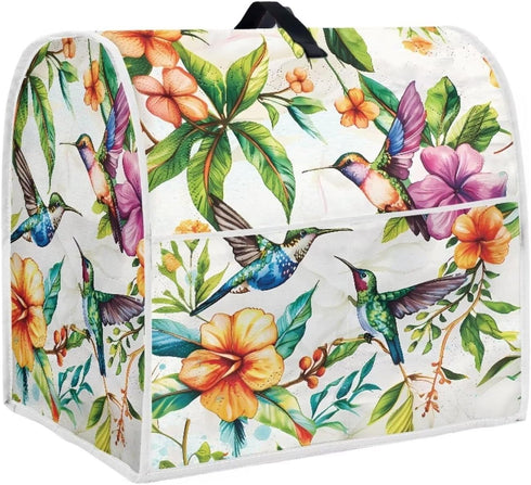 Hummingbird Flower Stand Mixer Cover, Stylish Kitchen Appliance Dust Covers, Waterproof and Stain Resistant