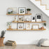 Set 4, 24 Inch FLYJOE Floating Picture Ledge Shelves for Wall of Wall Shelves with Lip Long Large Nursery Book Shelf
