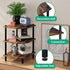 Desktop Corner Stand Shelf for Storage, 3 Tier Rustic Brown Organizer Rack for Small Spaces, Home Office, Kitchen,
