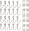 Eboot 20 Pcs Small Coat Hook Single Robe Bathroom Towel Hooks with 50 Pieces Screws for Bags