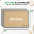 Nutrichef Silicone Baking Mats - 2 Non-stick Food-Grade Silicone Mats - Perfect for Full Baking Pans 24.4 x 16.5 IN - Oven-safe Up to 480 Degrees F - Suitable for Ovens, Freezers, & Dishwashers - Grey by NutriChef