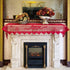 Red Heart Mantle Scarf for Fireplace Decorations - Lace Mantel Cover Runner for Home Living Room, Romantic Indoor Decor