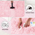 GREFFY 2x8 Soft Runner Rugs for Bedroom, Ft Hallways Modern Plush Pink Shag Carpet, Non Slip Dorm Bedside Shaggy Rug