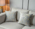 YONGLIU Pack of 2 Velvet Cushion Cases, Decorative Gold Foil Geometric Pattern Throw Pillow Covers (Gray and Gold)