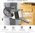 DII Double Strip Chef Kitchen Cooking & Baking Collection, Double Oven Mitt, 35x7.5, Mineral Gray