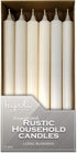 Hyoola 10 Inch Dinner Candles, 12 Pack, Wool White Tall Unscented Rustic Long Burning Candle Sticks