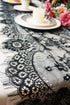 Letjolt Black Lace Table Runner - 14 x 120 Inches Embroidered Doilies for Vintage Boho Wedding & Party Supplies