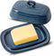 Butter Dish with Lid, Ceramic Butter Keeper Holder with Cover and Handle