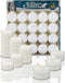 Ner Mitzvah Tea Light Candles, 100 Bulk Pack, White Unscented Tealight Candles in Clear Cup