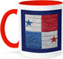 3dRose National Flag of Panama Mug - Painted onto a Brick Wall, 11 oz, Red