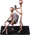 Hairdresser Craft Handmade Figurine 4.25" L x 4.25" H Recycled Metal Sculpture