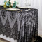 ShinyBeauty Lace Tablecloth Rectangle - 60''x120'' Black Lace Party Tablecloth, Rustic Floral Lace Table Cover