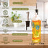 Set Set BBQ,Orange,2 Pack 17 oz. TZSSP Olive Oil and Vinegar Dispenser Glass Dispenser Bottles Cooking Oil Cruets