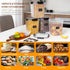 5.3L/179Oz, 4pcs Large Thicker Food Storage Containers with Lids Airtight Plastic Pantry Storage Container for Dry