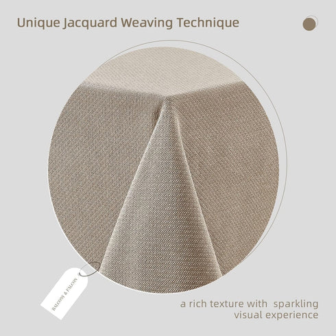 55 95 inch) BALCONY & FALCON Rectangle Tablecloth Jacquard Style Water Resistant Table Cover for Dining Kitchen Cafe