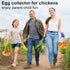 7 Egg Collecting Basket, Canvas Egg Basket for Gathering with Pouches for Chicken, Duck, Goose, Bird, Various Poultry