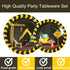 96pcs 24 Construction Birthday Party Supplies Construction Theme Paper Plates and Napkins Construction Truck