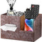 Leather Square Tissue Box Cover with Storage Tray,Cube Tissue Box Holder,Modern Facial