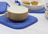 Cotton Pot Holders, Machine Washable Heat Resistant Everyday Kitchen Basic Terry Pot Holder Set of 4 (Dark Blue)
