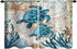 Nautical Blue Sea Turtles Beach Short Kitchen Window Curtains Set of 2 Panels 27.5 W x 39 L Inches