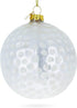 Textured Golf Ball Blown Glass Christmas Ornament