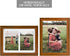 Golden State Art 8.5x11 Brown Wooden Picture Frame - White Mat for 2-5x7 Photos or 8.5x11 Certificate, Real Glass