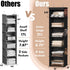 6 Closet Simple Houseware Shelf Hanging Organizer, Black