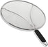 13" Grease Splatter Screen for Cooking, Stainless Steel Oil Guard, Ultra-Fine Mesh, TPR Tight-Grip Handle (Black)
