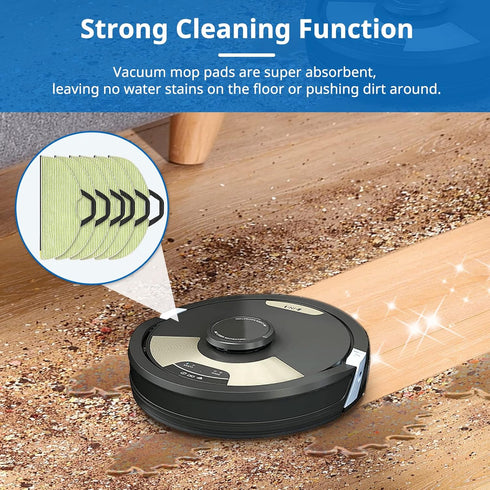 AV2610WA RV2610WA Vacuum Mop Replacement Pads, Washable Microfiber Soft Pads for Shark Robot Vacuum