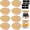 Oui Yogurt Jar Lids - 8 Pack Oui Lids-Natural Bamboo Wood with