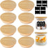 Oui Yogurt Jar Lids - 8 Pack Oui Lids-Natural Bamboo Wood with
