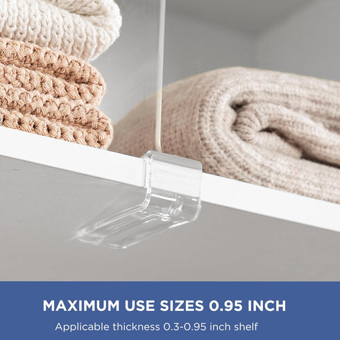 3 Pack Closet HBlife Clear Shelf Dividers, Vertical Purse Organizer for Perfect for Sweater, Shirts, Handbags