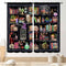 TKUYO Witchy Curtains, Fantasy Magical Vintage Bookshelf Mysterious Bookcase Gothic Skull Spooky Gothe