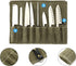 9 Pockets Canvas Chef Knife Roll Bag, Knife Wrap Wallet, Cutlery Knife Pouch Holders for Kitchen Utensils (Army Green)
