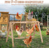 SENXILLER 2 68 Pine Wood Chicken Roosting Bars with Swings WeatherResistant Poultry Perch for Chickens Backyard Coop