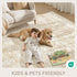5x7 5'x7') Soalmost Area Rugs for Living Room, Washable Vintage Floral Non-Slip Low Pile Neutral Rug Soft Throw Carpet