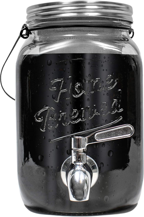 Willow & Everett Cold Brew Coffee Maker - 2 L Iced Tea & Coffee Maker with Glass Pitcher, Stainless Steel Spout,