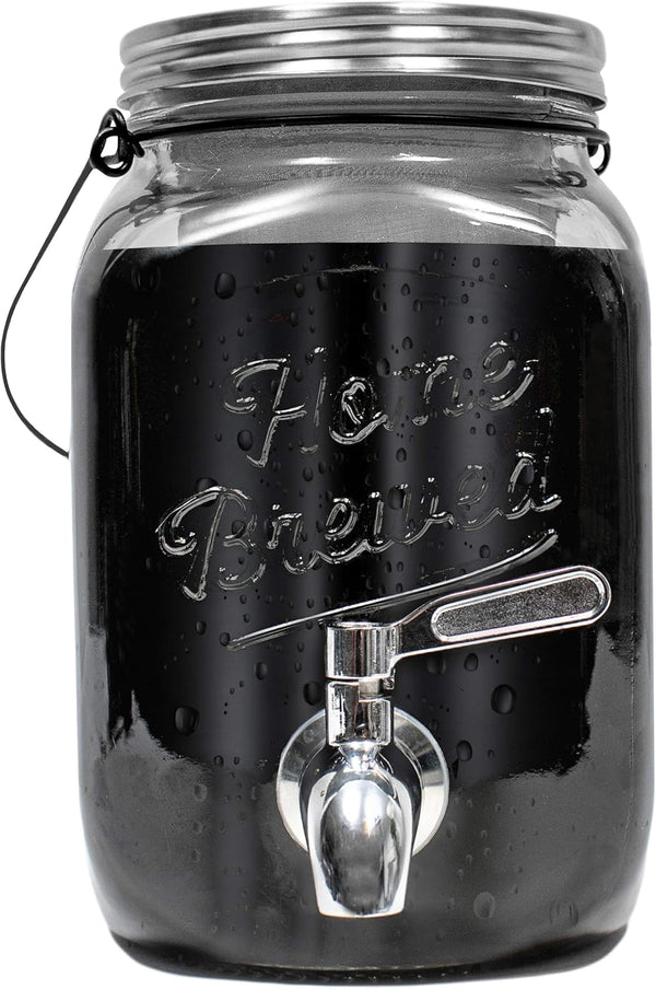 Willow & Everett Cold Brew Coffee Maker - 2 L Iced Tea & Coffee Maker with Glass Pitcher, Stainless Steel Spout,