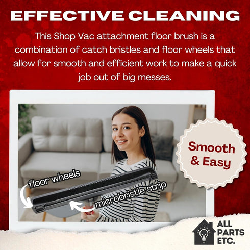 2 1/2" Accessories for Shop Vac - Attachments for Wet Dry Vacuum, Floor Brush, and Hose Kit