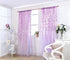 ICYANG Sheer Lavender Curtains Lilac Leaf Purple Vine Willow Tulle Drape Panel Valances 78.6 x 39.3 Inch for Home