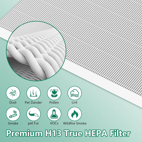 C545 Replacement Filter S for Winix C545 Air Purifier, 2 Pack H13 True HEPA + 8 Activated Carbon Filters