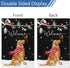 Welcome Winter Garden Flag 12x18 Inch Double Sided Burlap Golden Retriever Cardinal Yard Flags for Seasonal Christmas