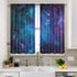 Cinbloo Galaxy Kitchen Curtains, Out Space Wall Art Rod Pocket 27.5W x 39L Inch, Blue Nebula Universe Room Decor for